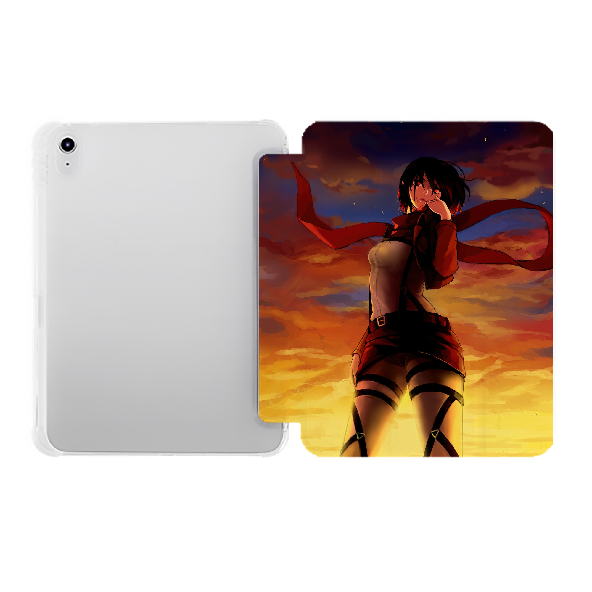 （画像用） 進撃の巨人 Attack on Titan IPad ケース ペン収納付き 三つ折りスタンド PUレザー×シリコン 対応機種9.5/10.5/10.9インチ